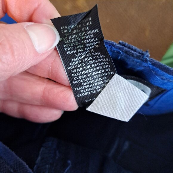 OP Ocean Pacific Mens 34-36 Black Blue Plaid 100% Cotton Casual Shorts Zip Flat - Picture 9 of 10